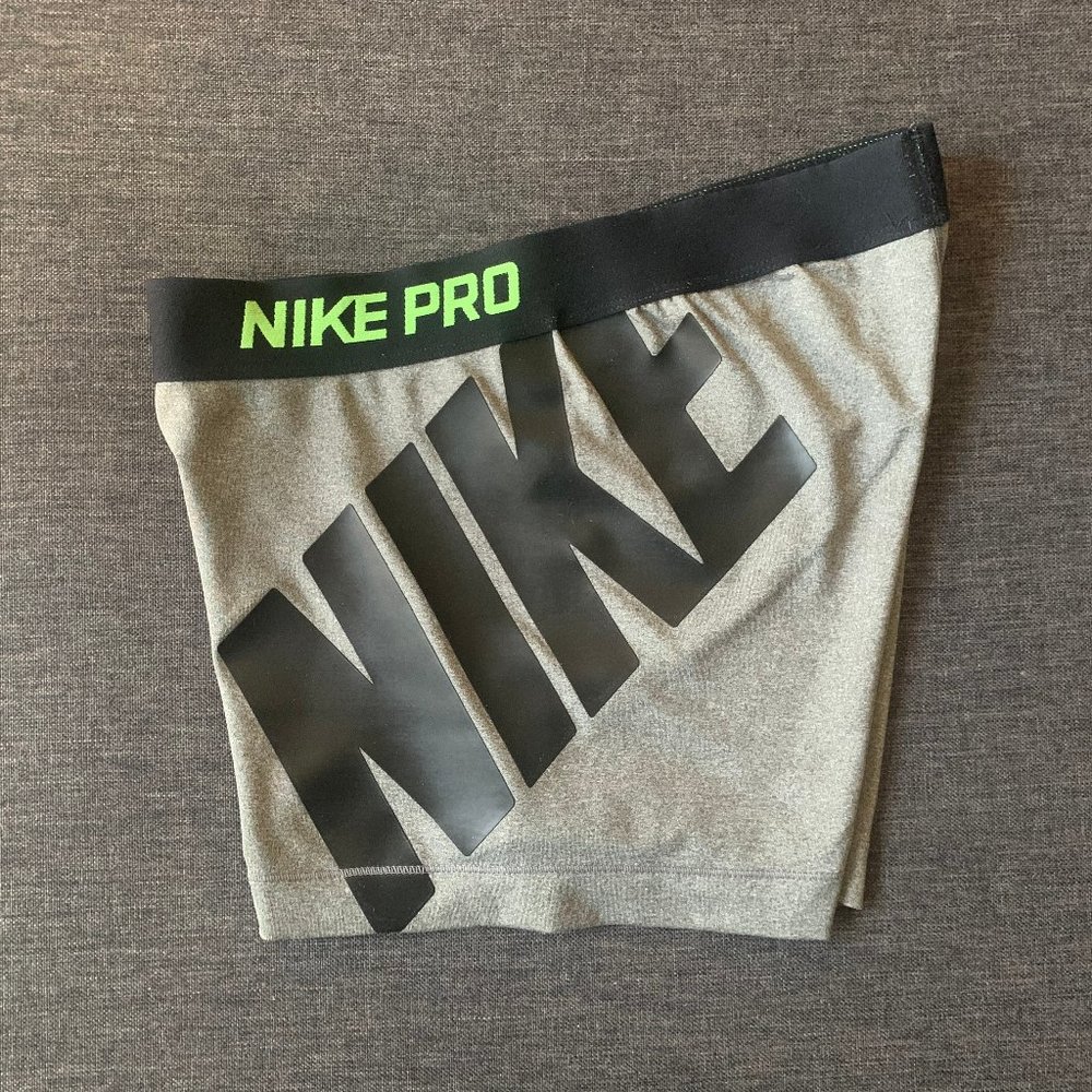Nike Pro Dri-Fit Spandex Shorts - Gray/Black